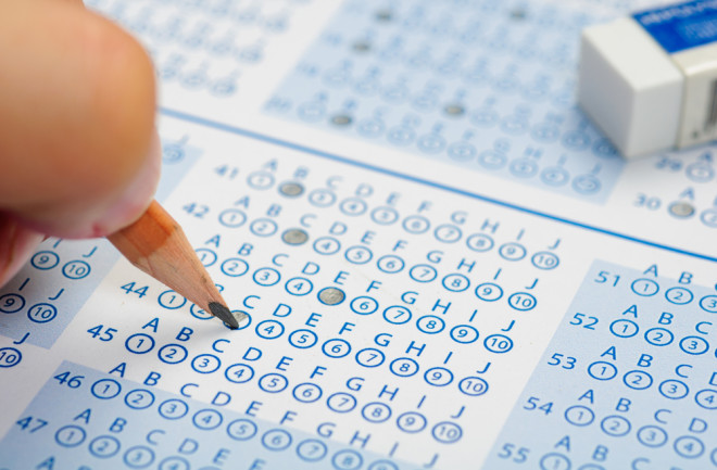 Image with a blank answer sheet